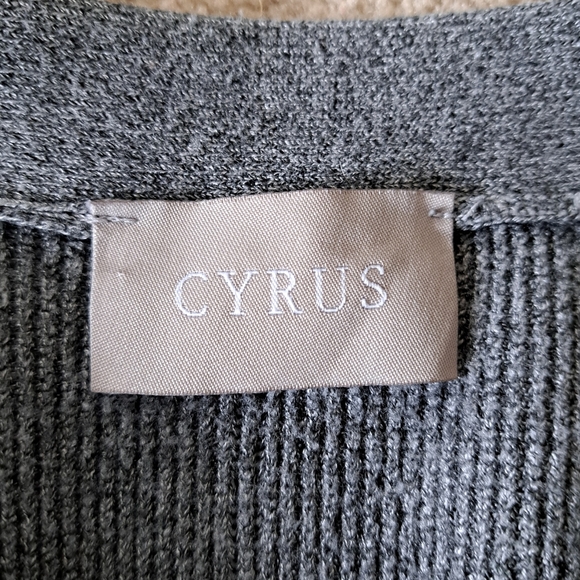Cyrus Open Cardigan Grey Women's Medium Knit Sweater - Picture 6 of 11